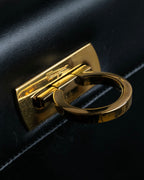 "Salvatore Ferragamo" Gancini motif leather hand bag