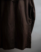 "BURBERRY" Subdued tone military detail mid-length trench coat