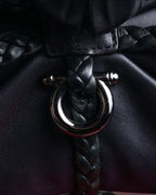 -SPECIAL- “Salvatore Ferragamo” 2010’s Floral leather draped shoulder bag