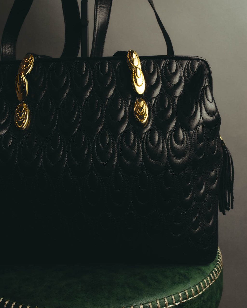 "Valentino Orlandi" 80's-90's Sculptural quilted leather shoulder bag