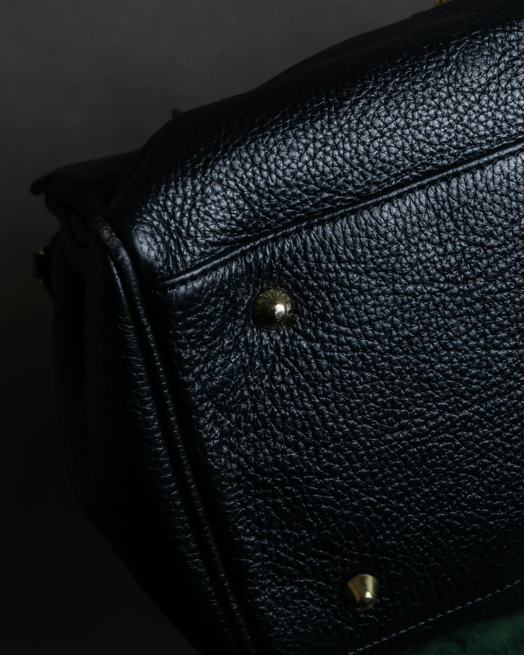 "AULENTTI" Gold closure belt design leather 2-way bag