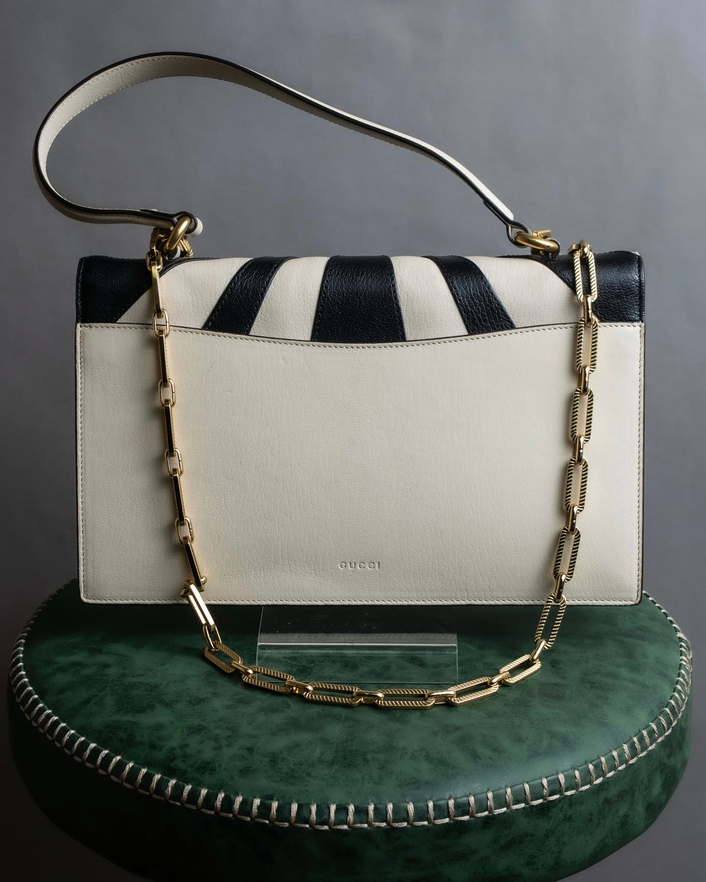 "GUCCI" 18SS Tiger head motif chain shoulder 2way bag