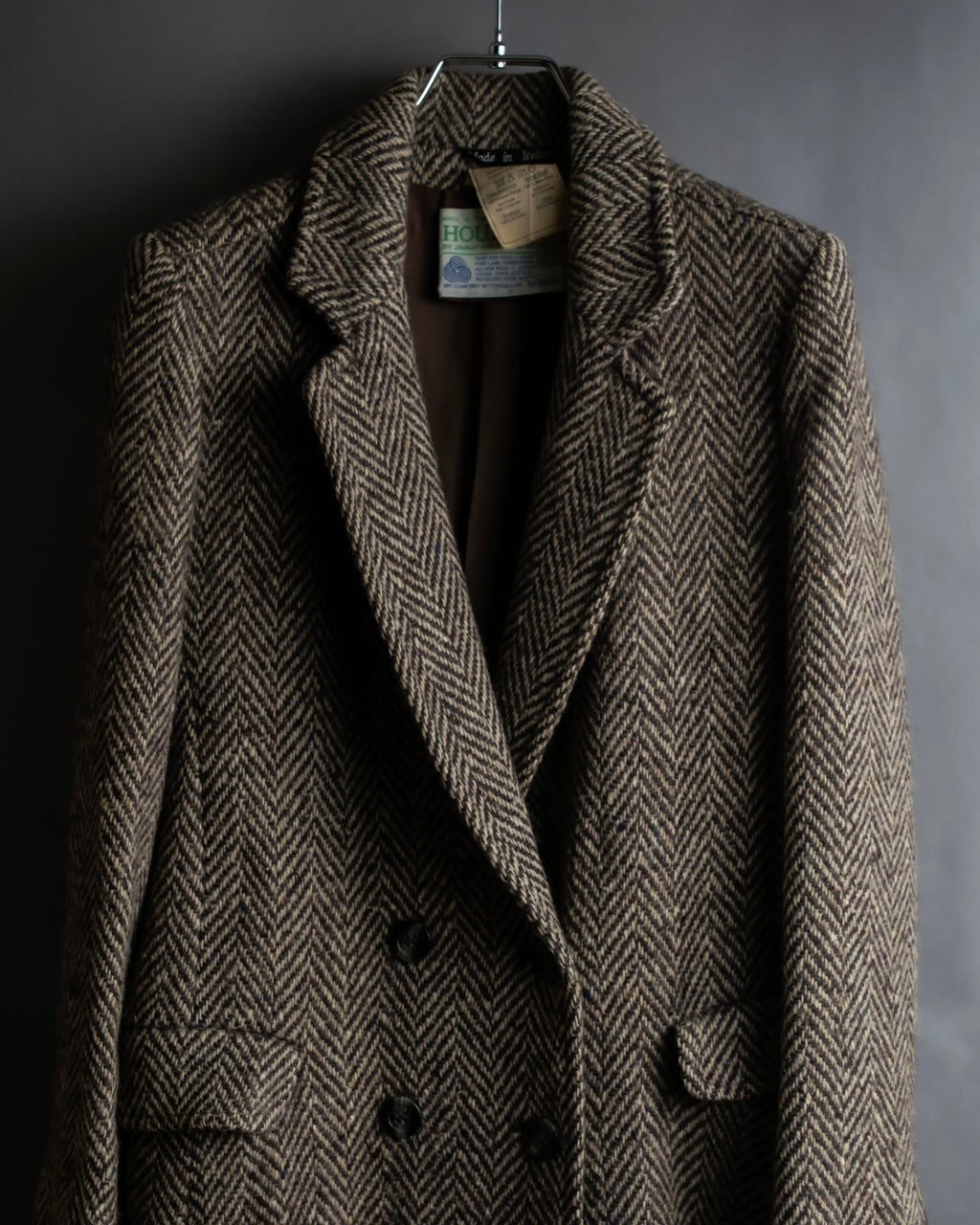 Vintage irish tweed long coat