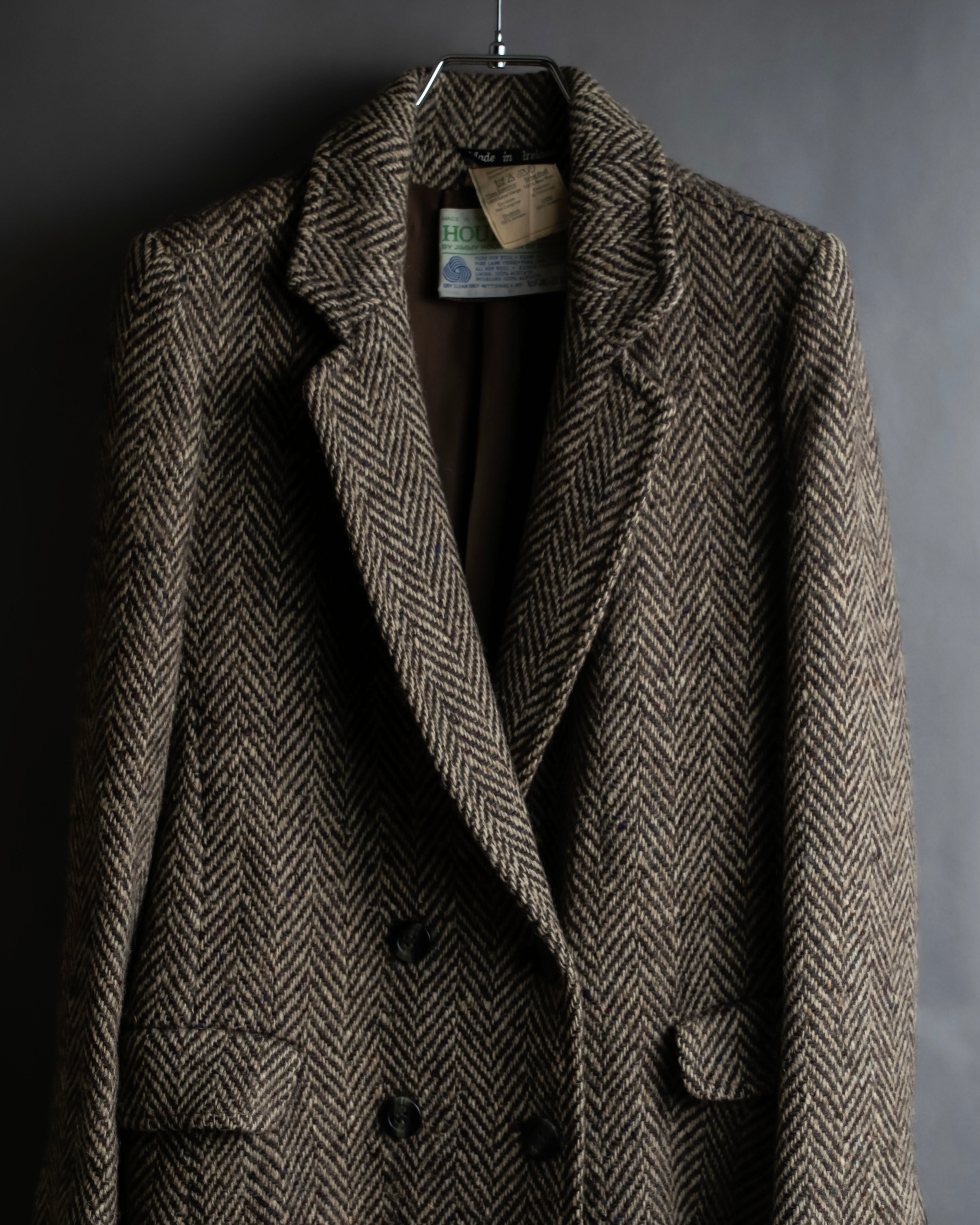 Vintage irish tweed long coat