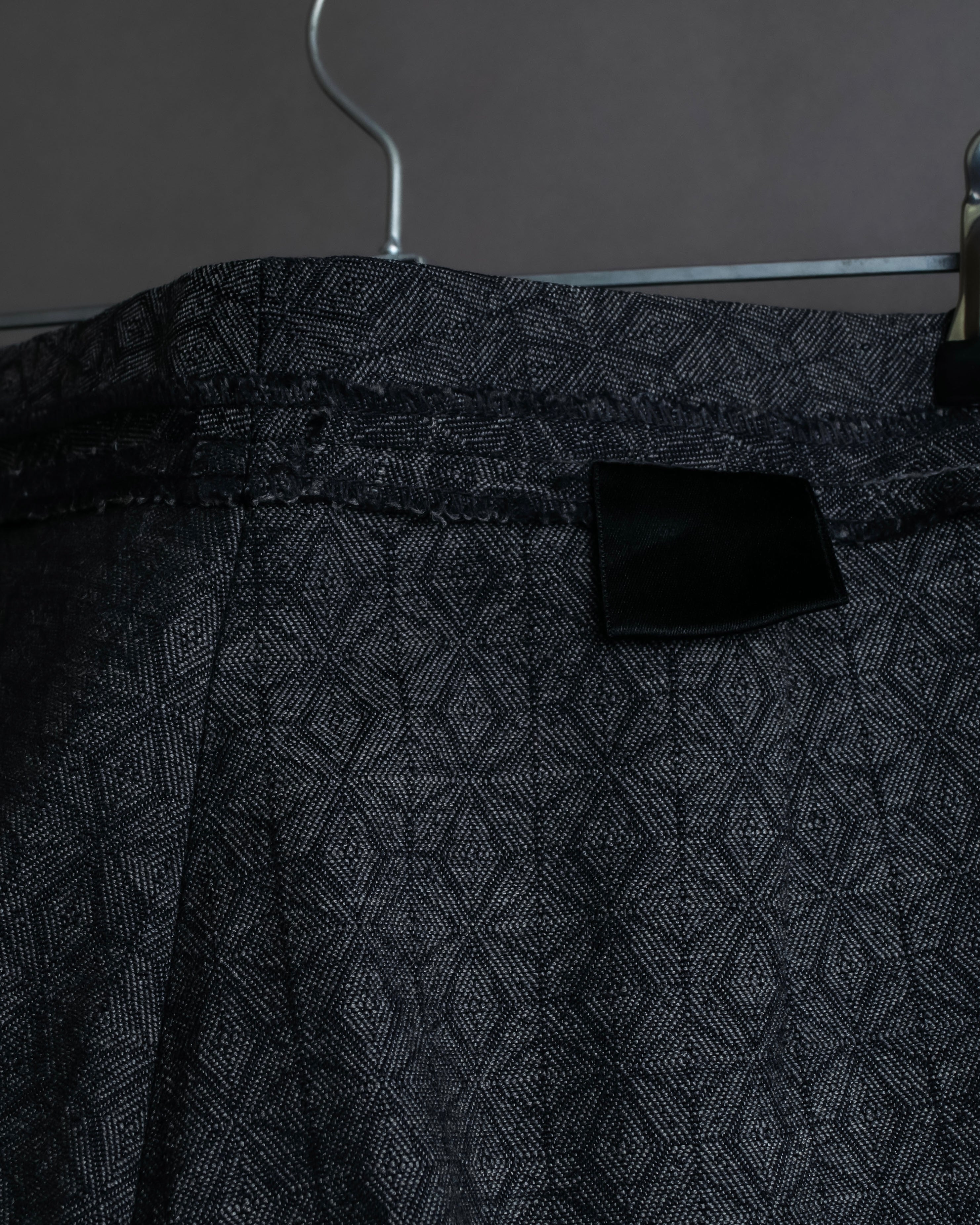 "Maison Martin Margiela" Geometric pattern high waist slim slacks