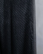 "GIORGIO ARMANI" Waffle low gauge knit fringe design stole