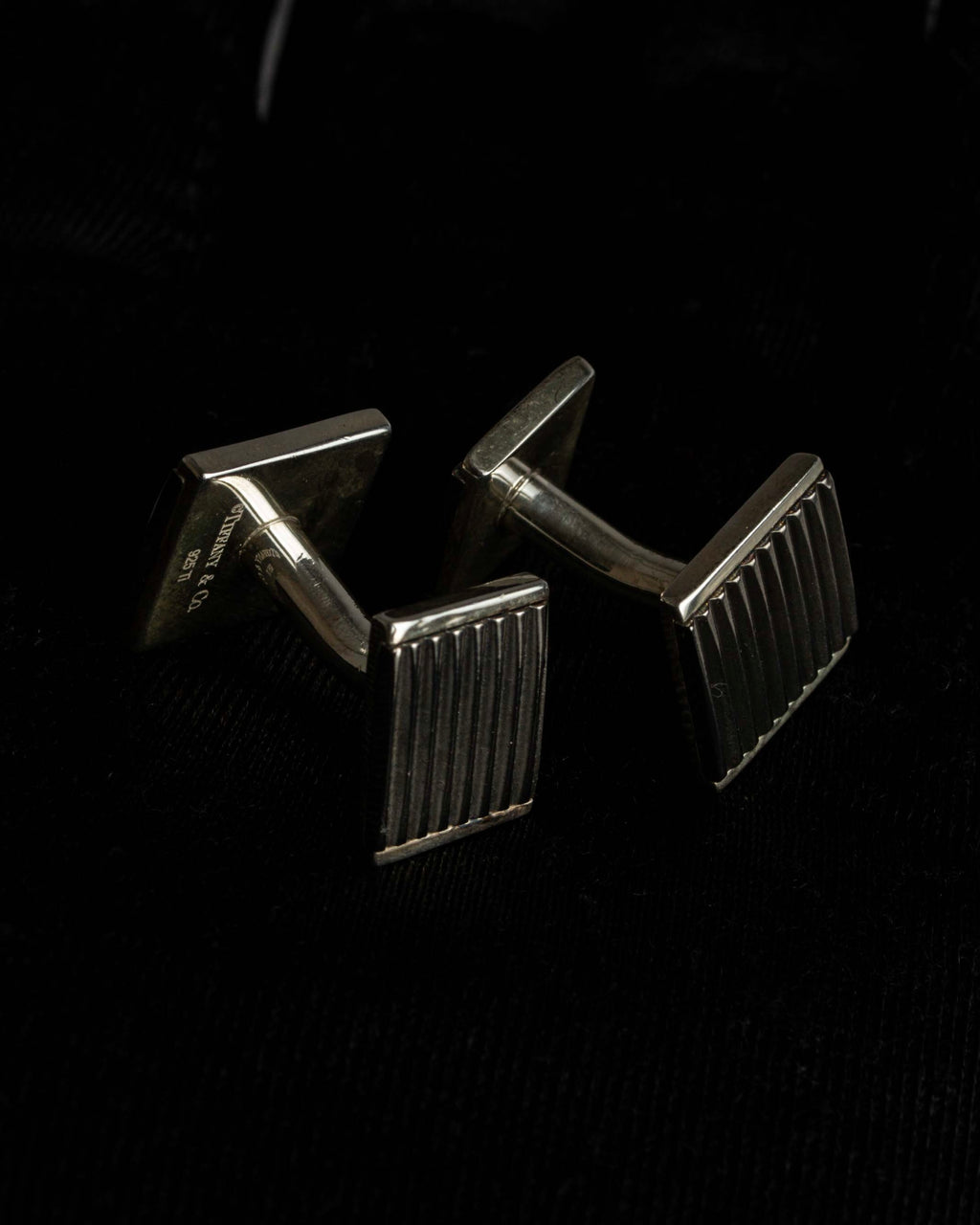 "Tiffany&Co" Square cut silver 925 cufflinks & tie clip