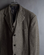 "BROOKS BROTHERS" Melange tweed three-piece suit