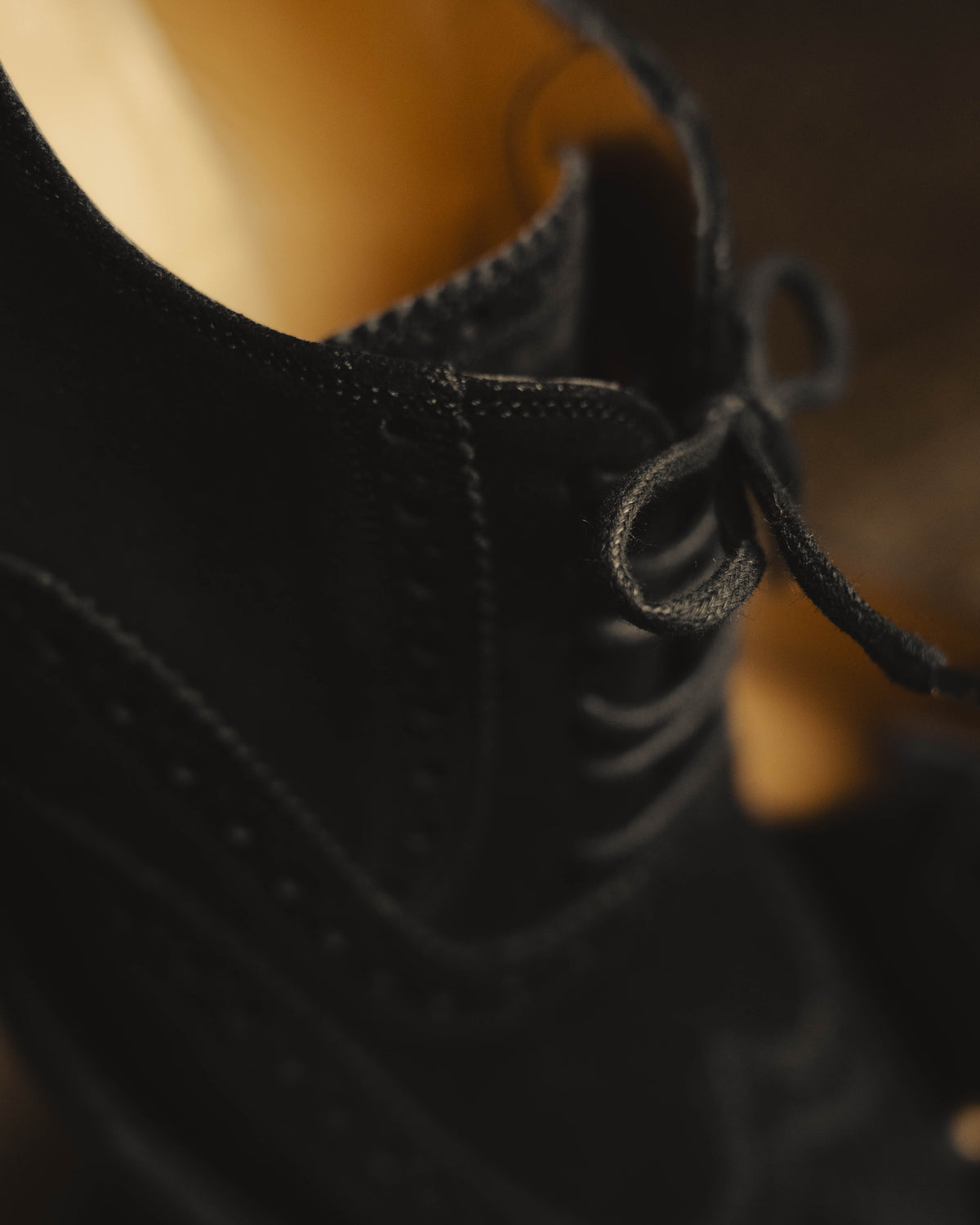 "DOLCE & GABBANA" 00's-10's Black suede wingtip oxford shoes