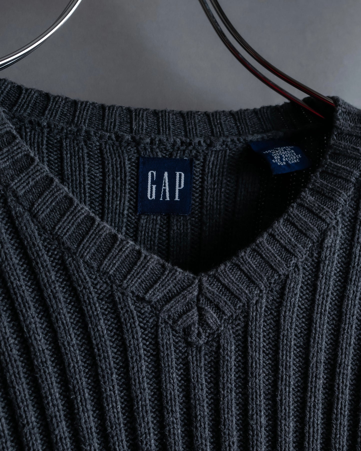 "GAP" Ribbed oversized V neck knit pullover