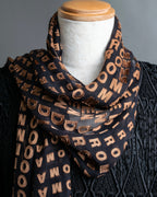"FENDI" Silk blended logo scarf