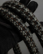 "JUNYA WATANABE COMME des GARCONS" Mixed tweed gathered detail clasp bag