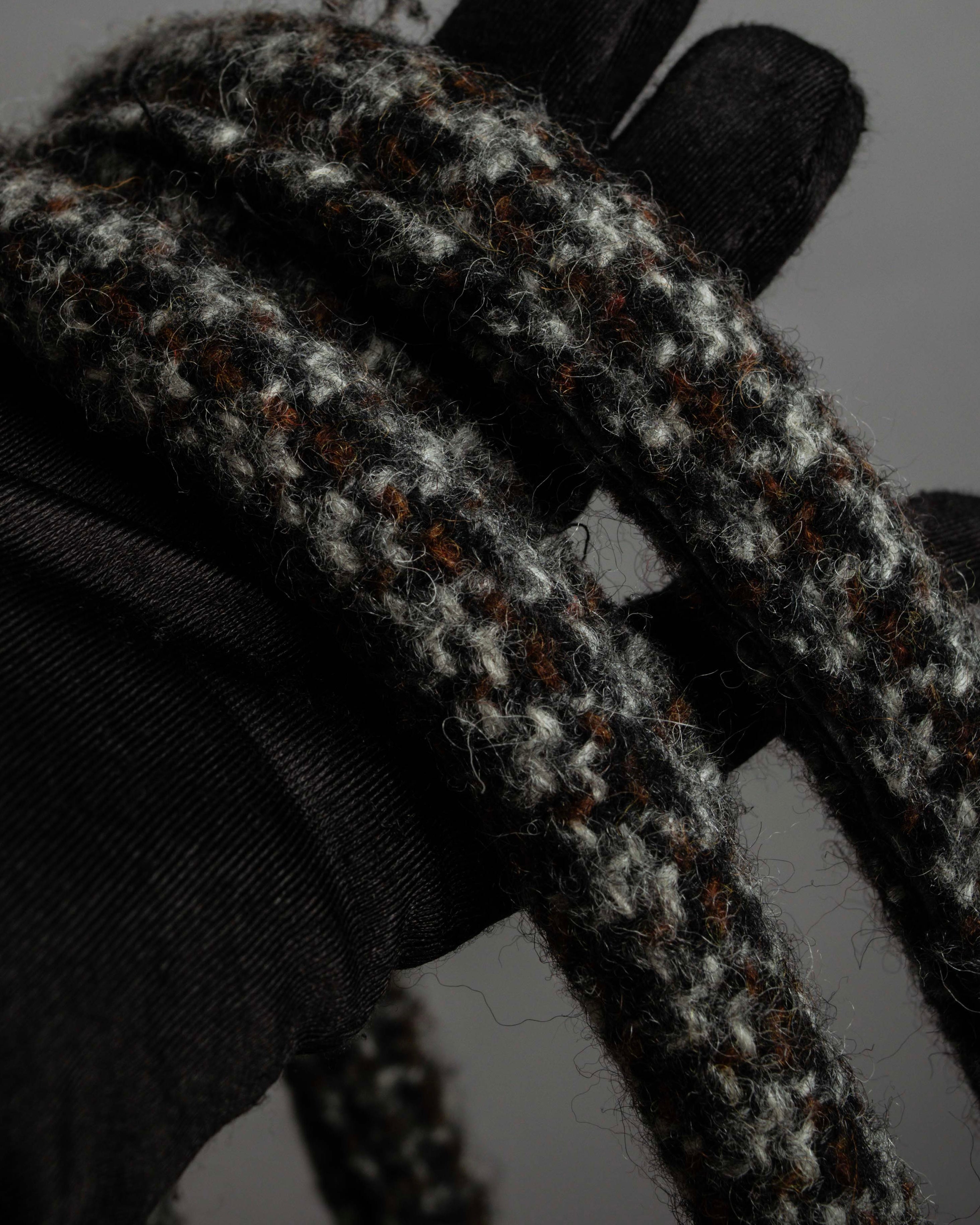 "JUNYA WATANABE COMME des GARCONS" Mixed tweed gathered detail clasp bag