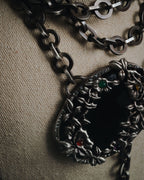 "VALENTINO GARAVANI" 2010’s dark romantic statement necklace＆belt