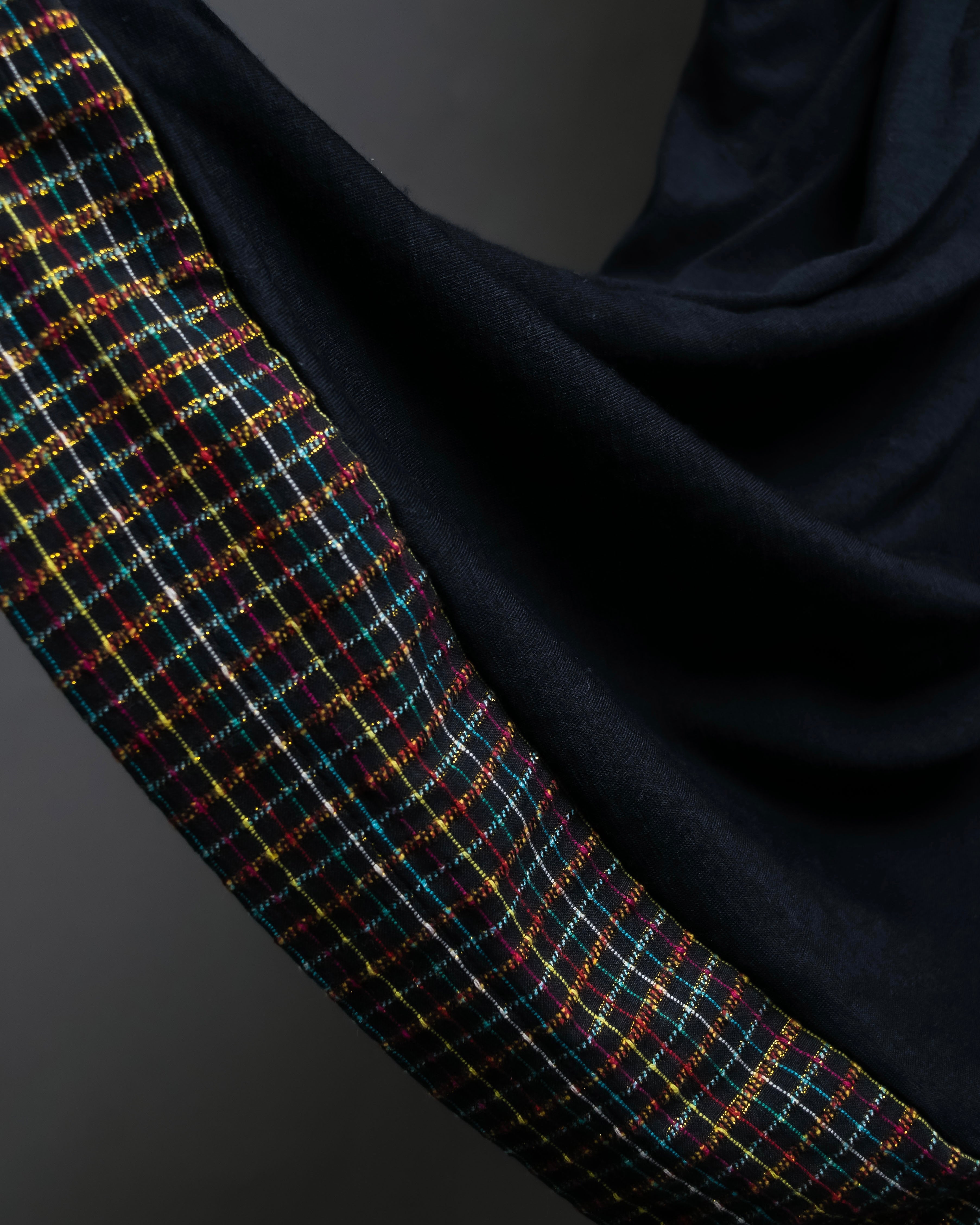 “JUNYA WATANABE” narrow waist  lame designed hem long dress