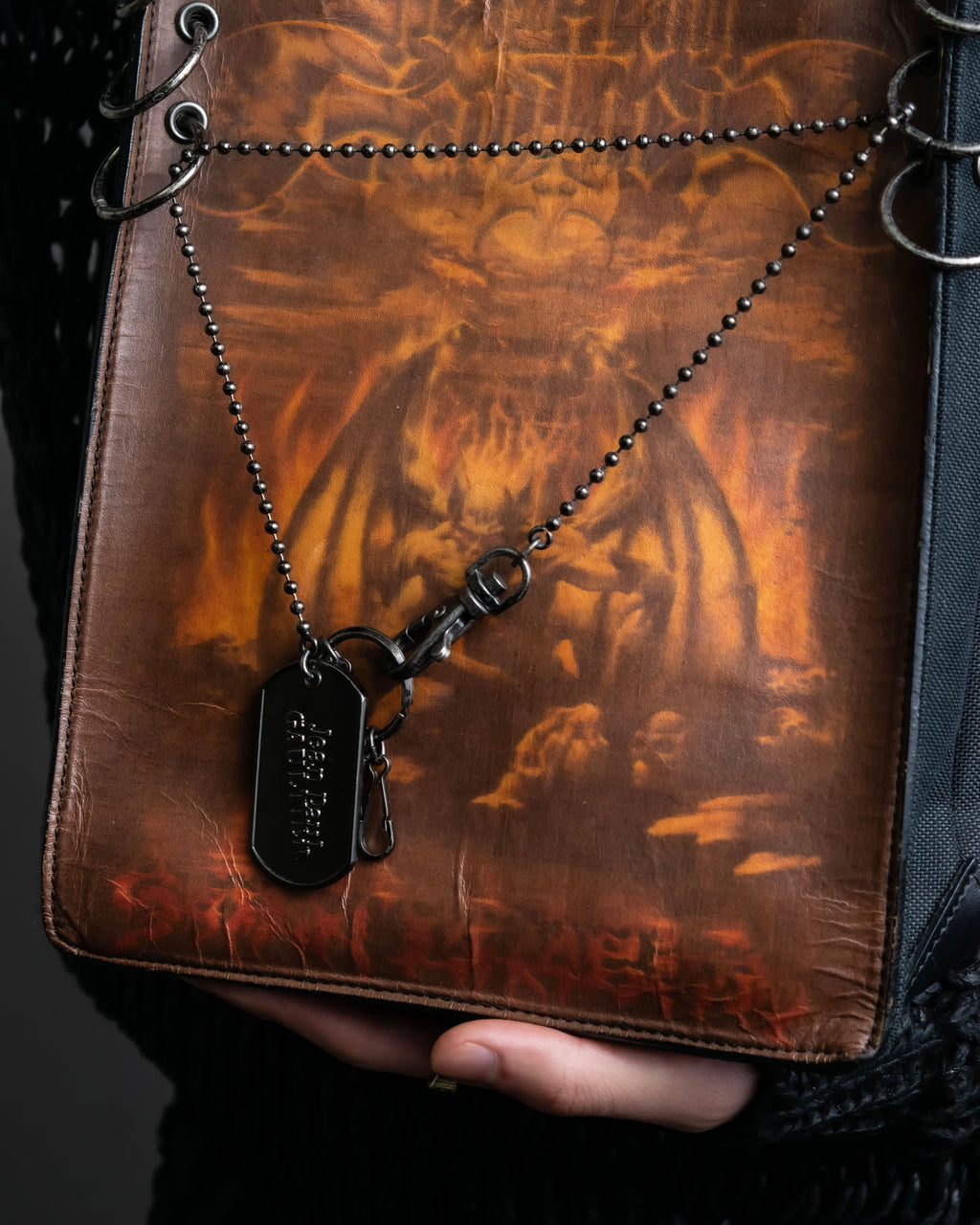 “Jean Paul Gautier” gargoyle printed hand bag