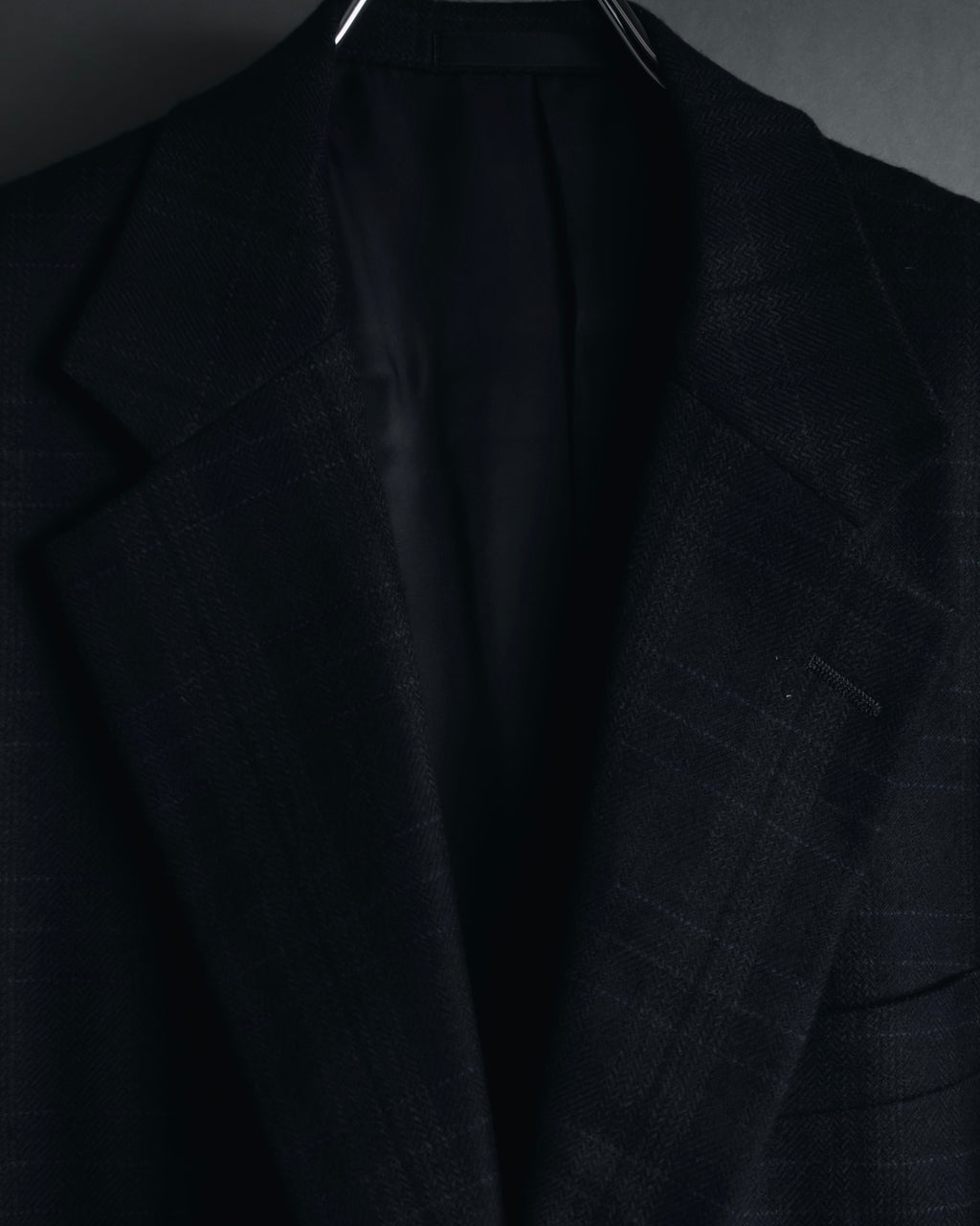 "Burberrys" 90’s dark check wool cashmere blend tailored jacket