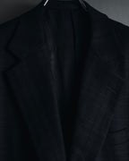 "Burberrys" 90’s dark check wool cashmere blend tailored jacket