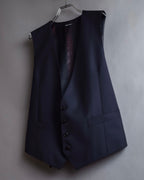 "GIORGIO ARMANI" Deep satin backed tailored wool vest
