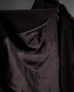 "miss Chloe" Fur collar switching design wool coat