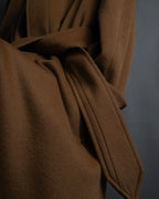 "FENDI" 90's Italian classic 100% cashmere belted coat