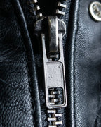 "HERMITAGE" Box silhouette double zipper fur blouson