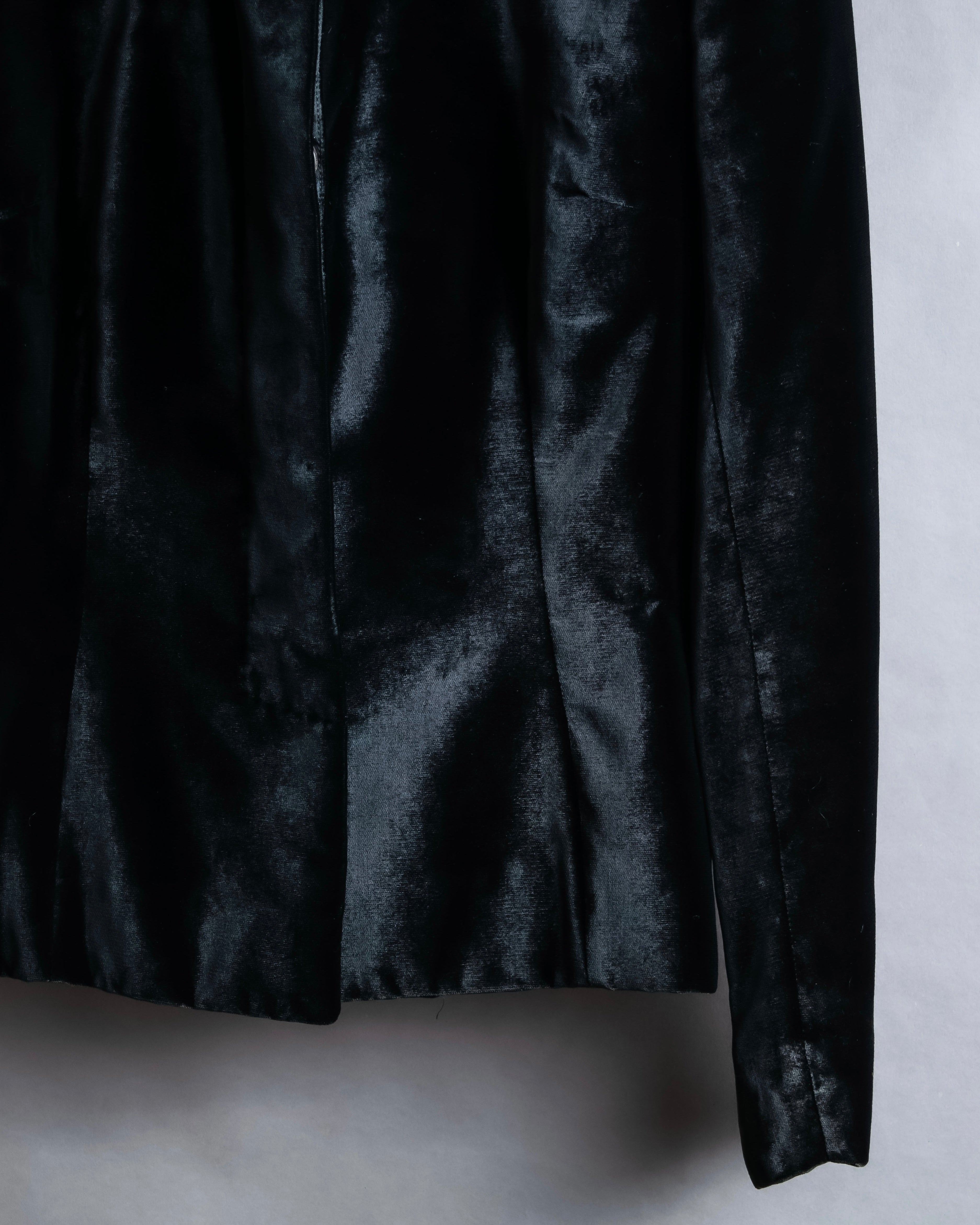 "GUCCI" Velvet shaped shawl collar tailored jacket