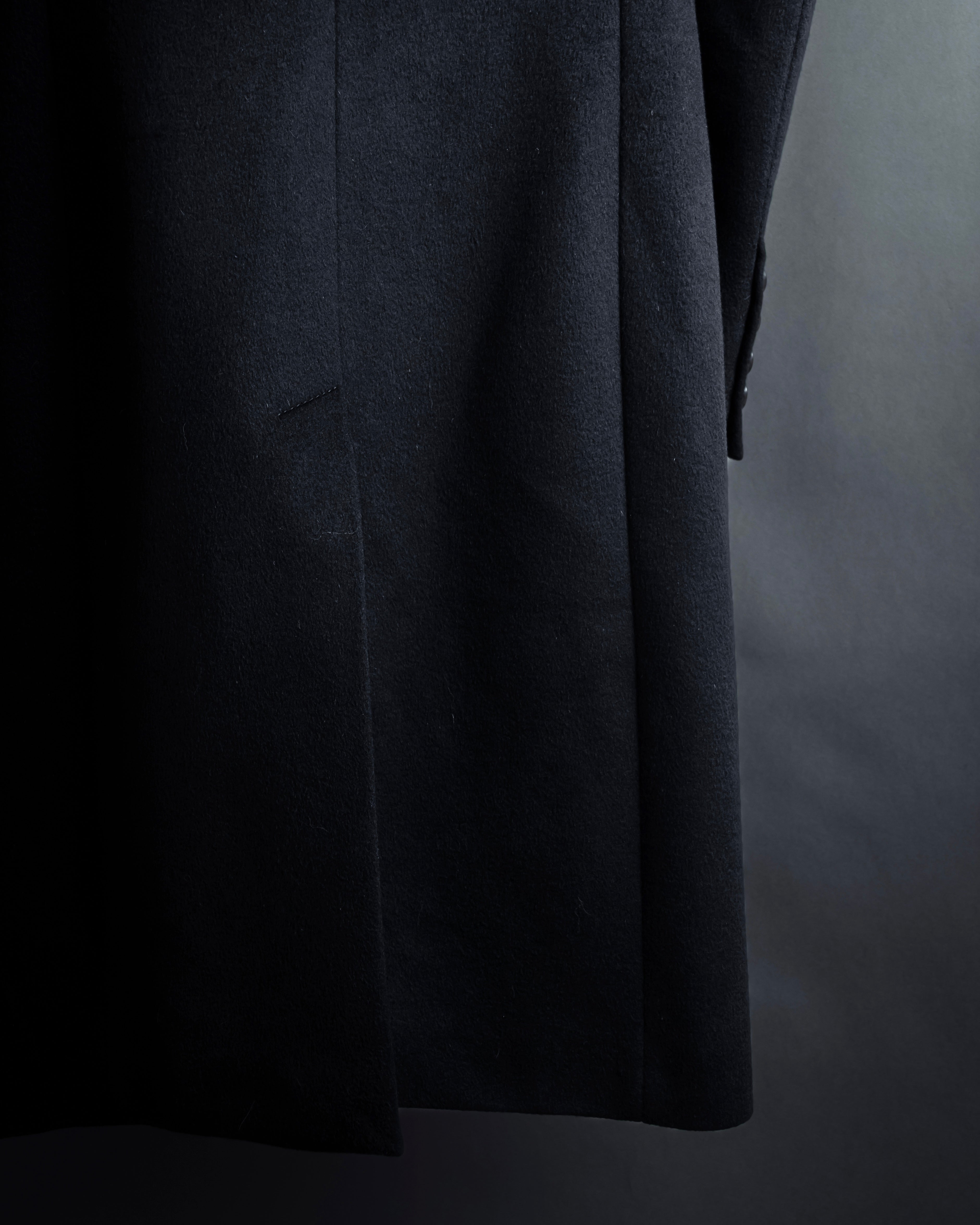 "GUCCI" Michele period linear silhouette wool chester coat