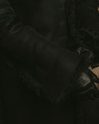 -SPECIAL- "GUCCI" 90's-00's Leather combination fur long coat