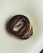 "Salvatore Ferragamo" 10's Bicolor leather chain shoulder bag