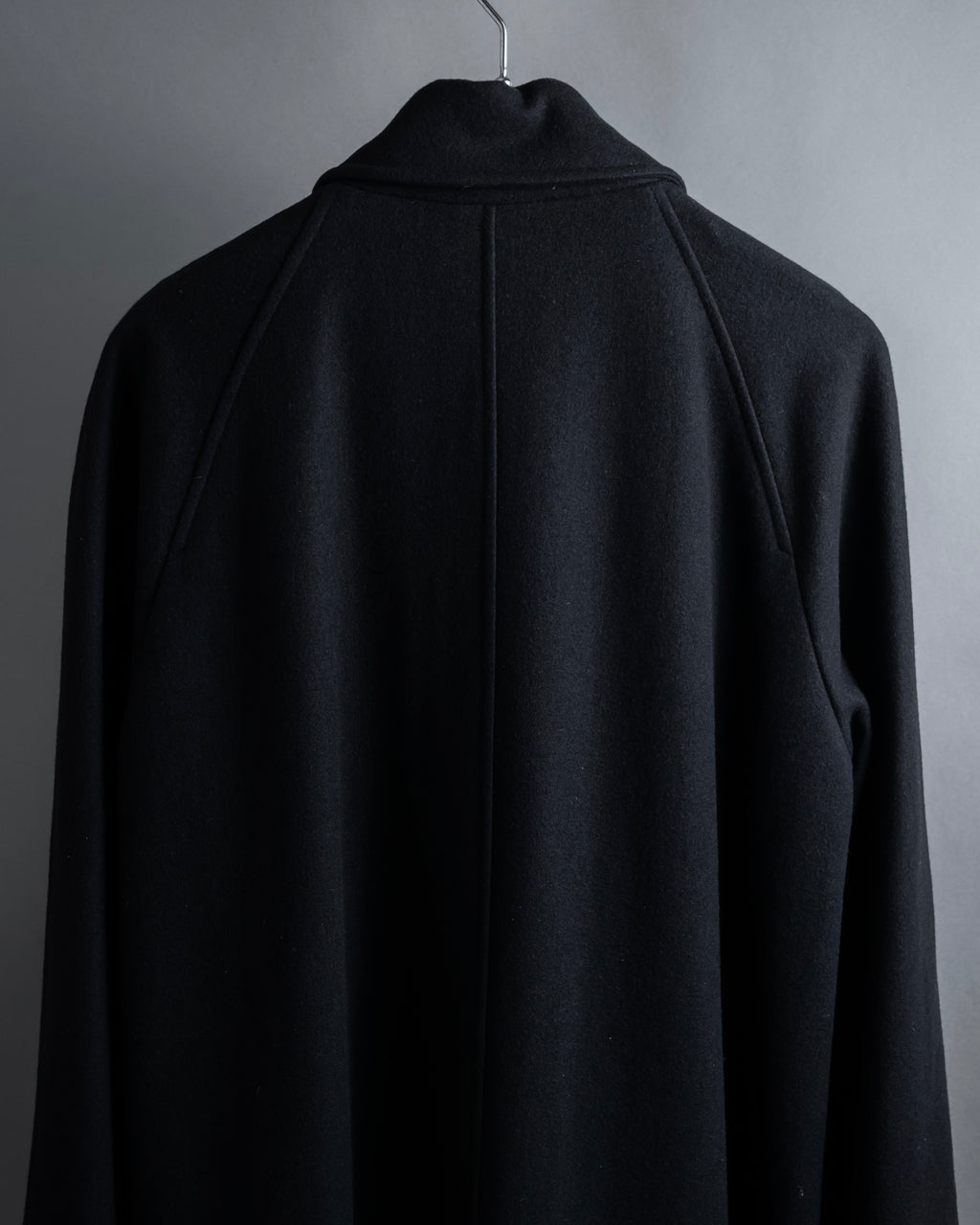 "CELINE" Hedi Slimane period metal buckle design long coat