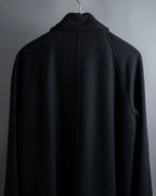 "CELINE" Hedi Slimane period metal buckle design long coat