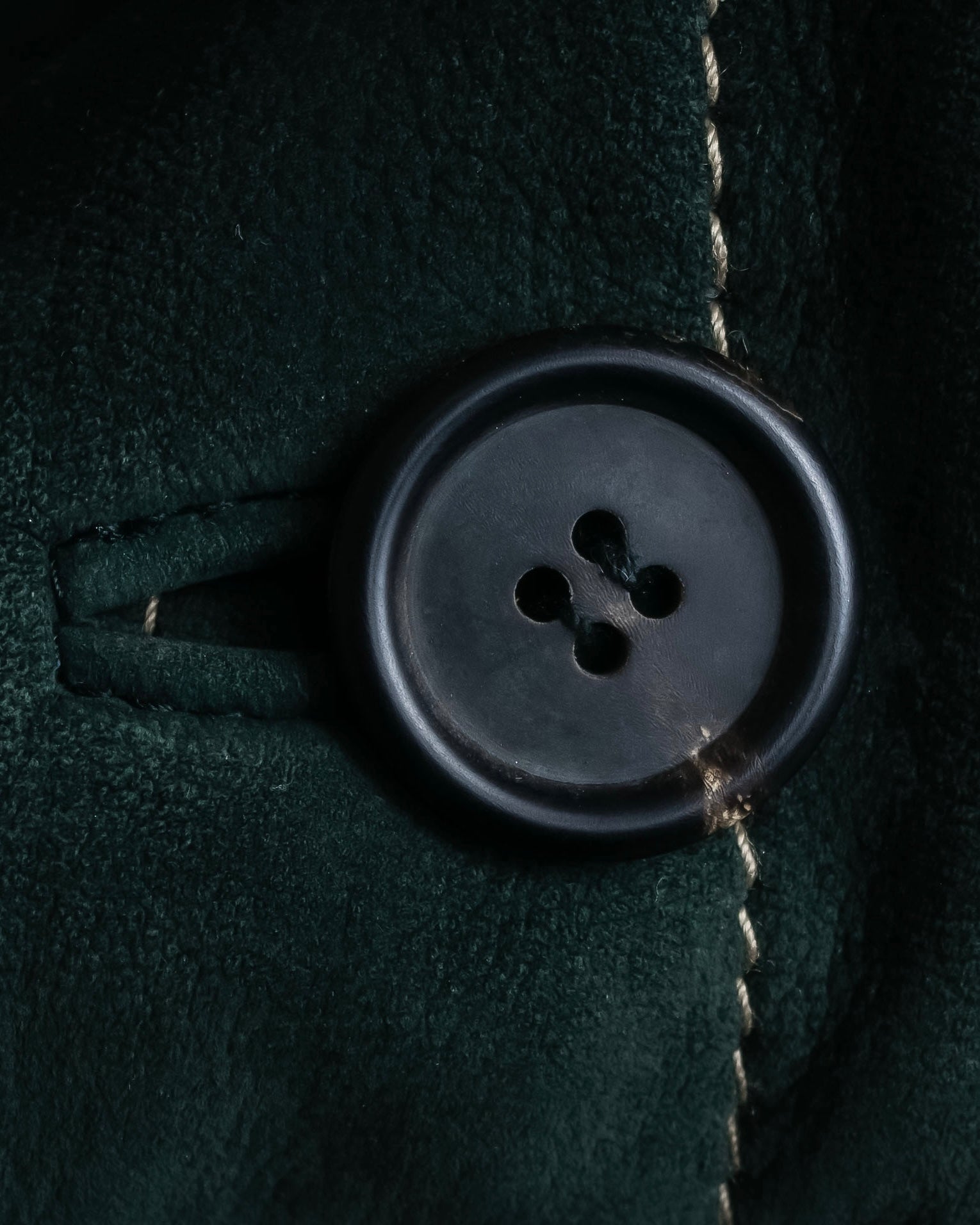 "PRADA" Stitching design suede belted coat