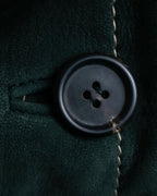 "PRADA" Stitching design suede belted coat