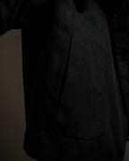 "HERMES" 90's Elegantly relaxed cotton linen tailored jacket