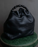 "Christian Dior" Maris Pearl series gathered design leather bag