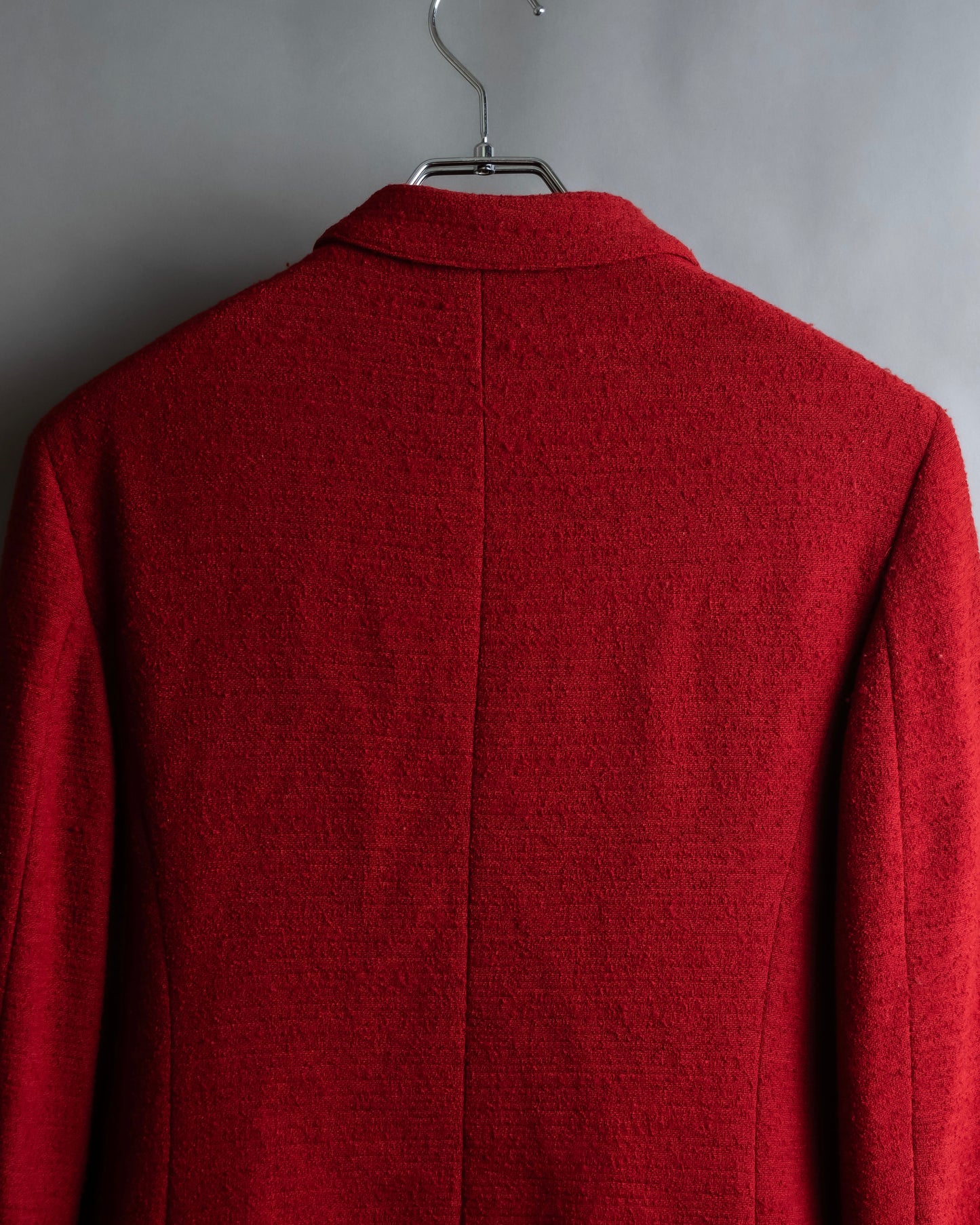 "Salvatore Ferragamo" Vivid red color wool mix tailored jacket