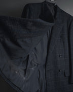 "BALENCIAGA" 90’s Cashmere blend glen check double-breasted blazer