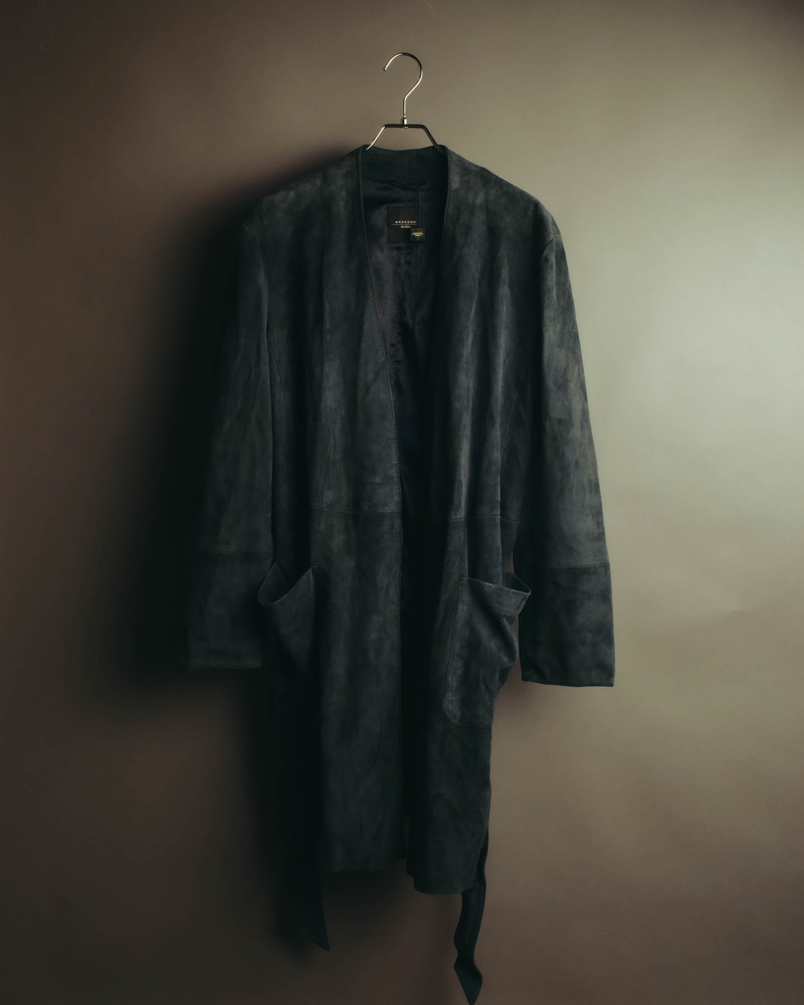 "WEEKEND Max Mara" 10's Soft suede goat leather robe coat