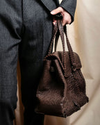 "Vintage JRA standard ostrich leather bag"