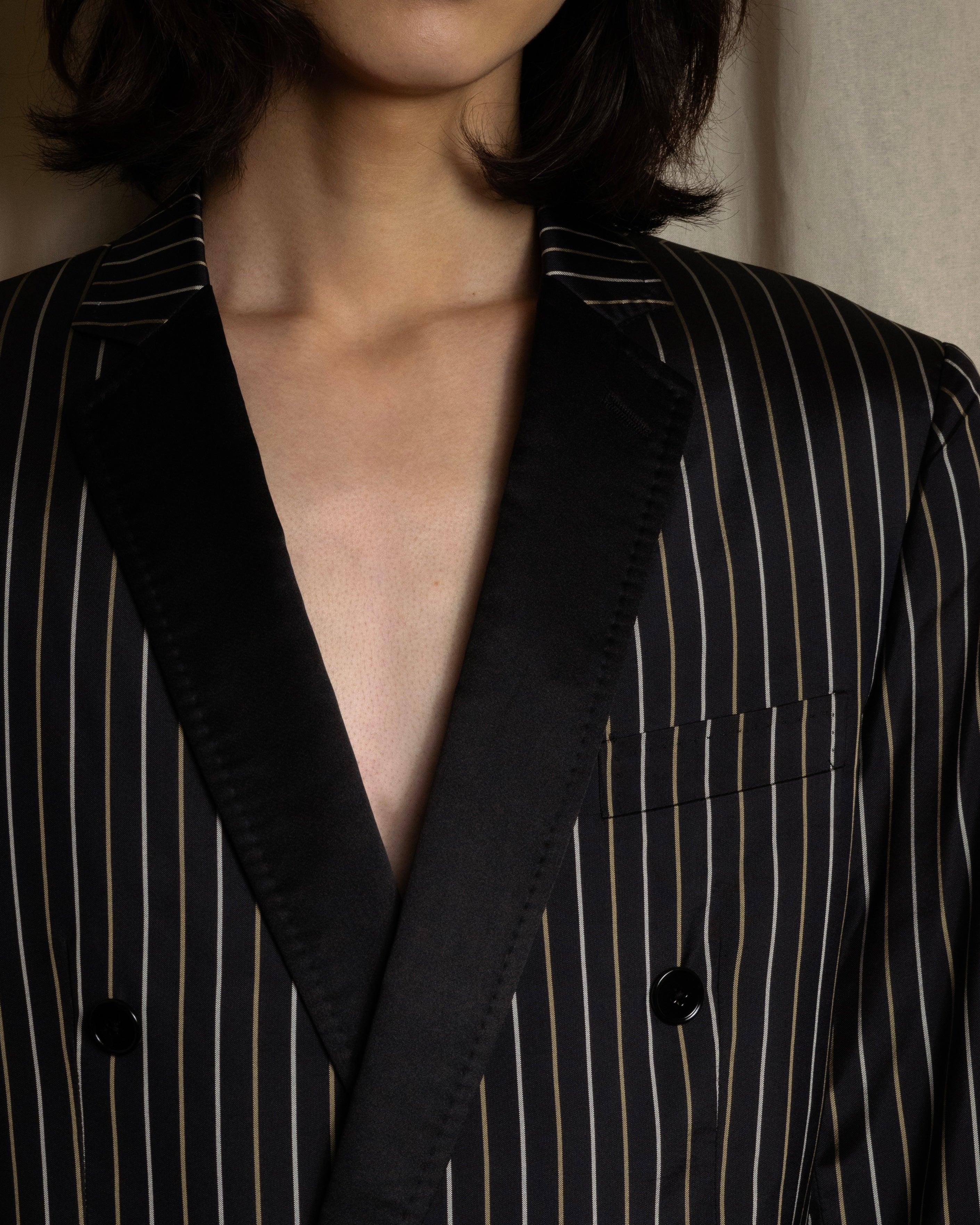 "Dolce & Gabbana" Silk design double-breasted tailored jacker