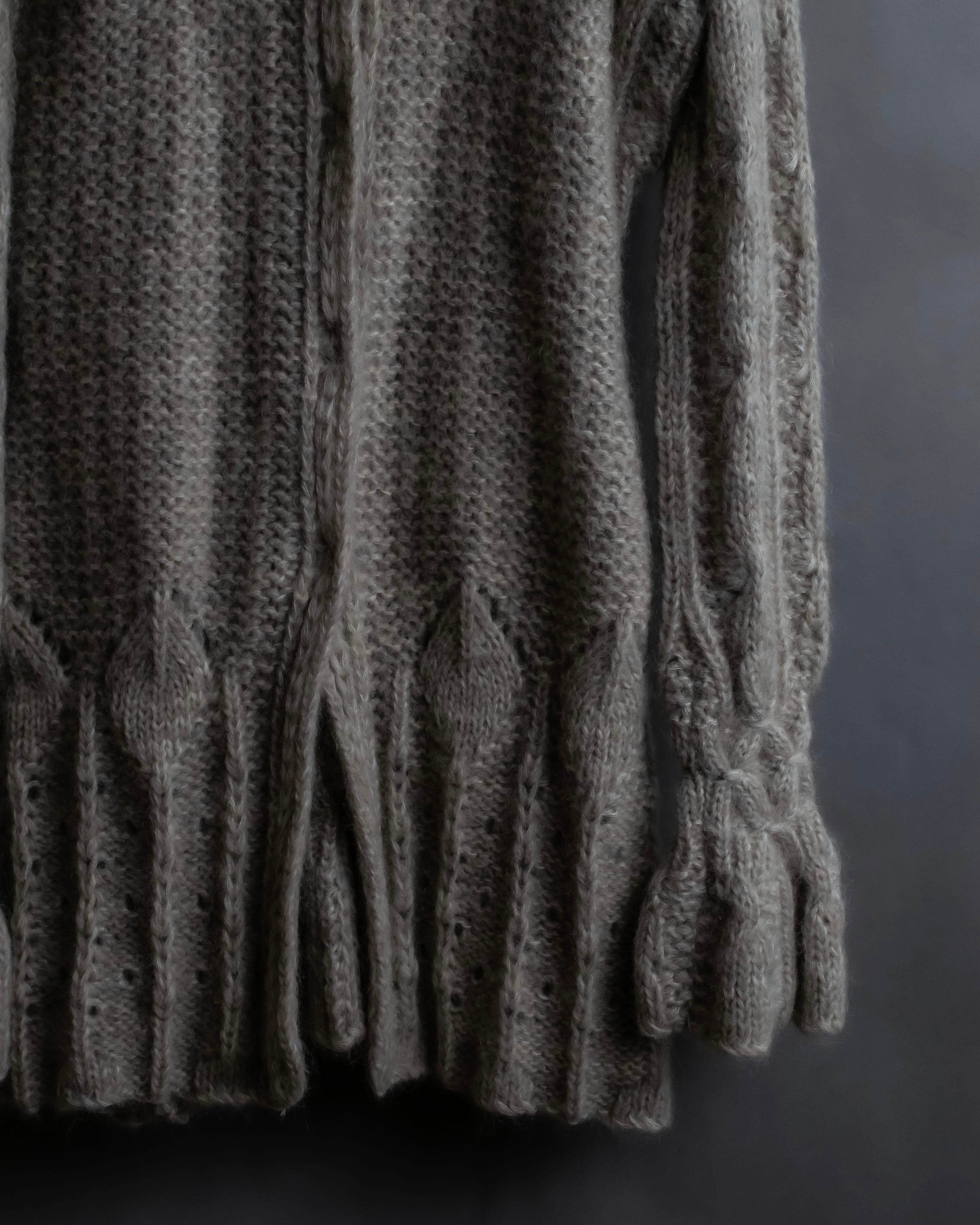 "ERMANNO SCERVINO" Three-dimensional knit long cardigan