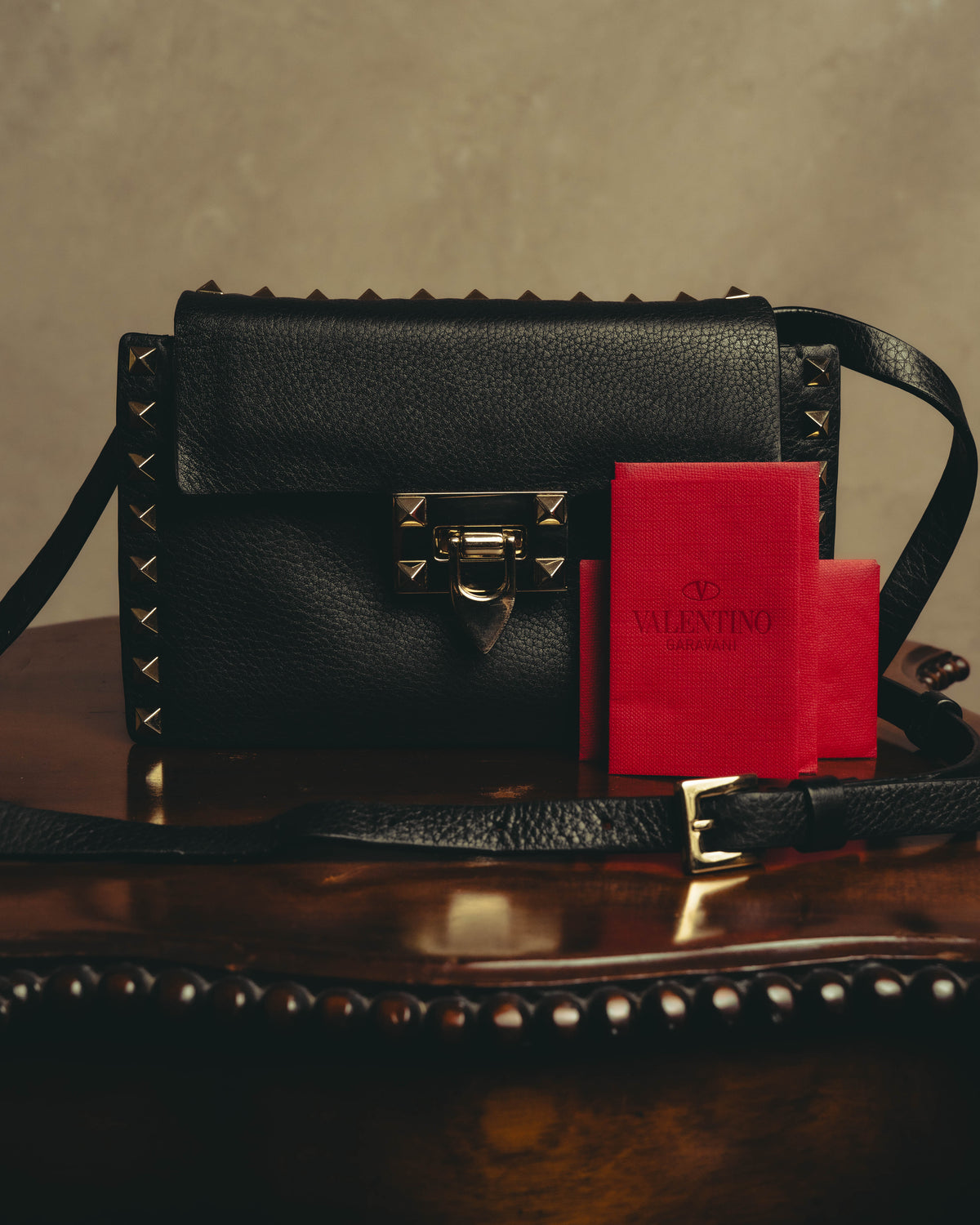 "VALENTINO GARAVANI" 10's Rockstud leather crossbody bag