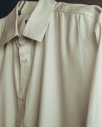 "GUCCI" 10's-20's Minimal ivory dress shirt