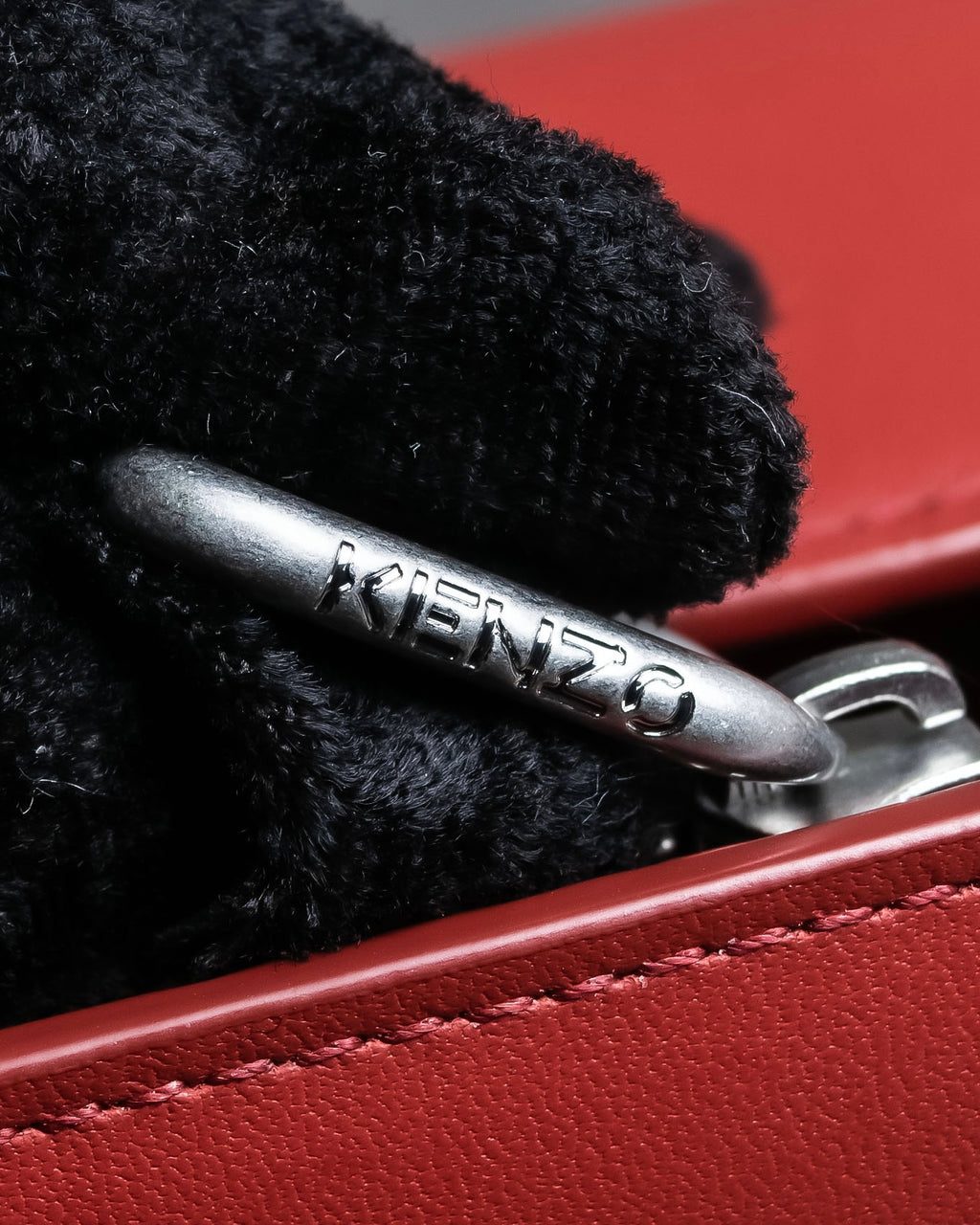 "KENZO" K motif design chain shoulder wallet bag