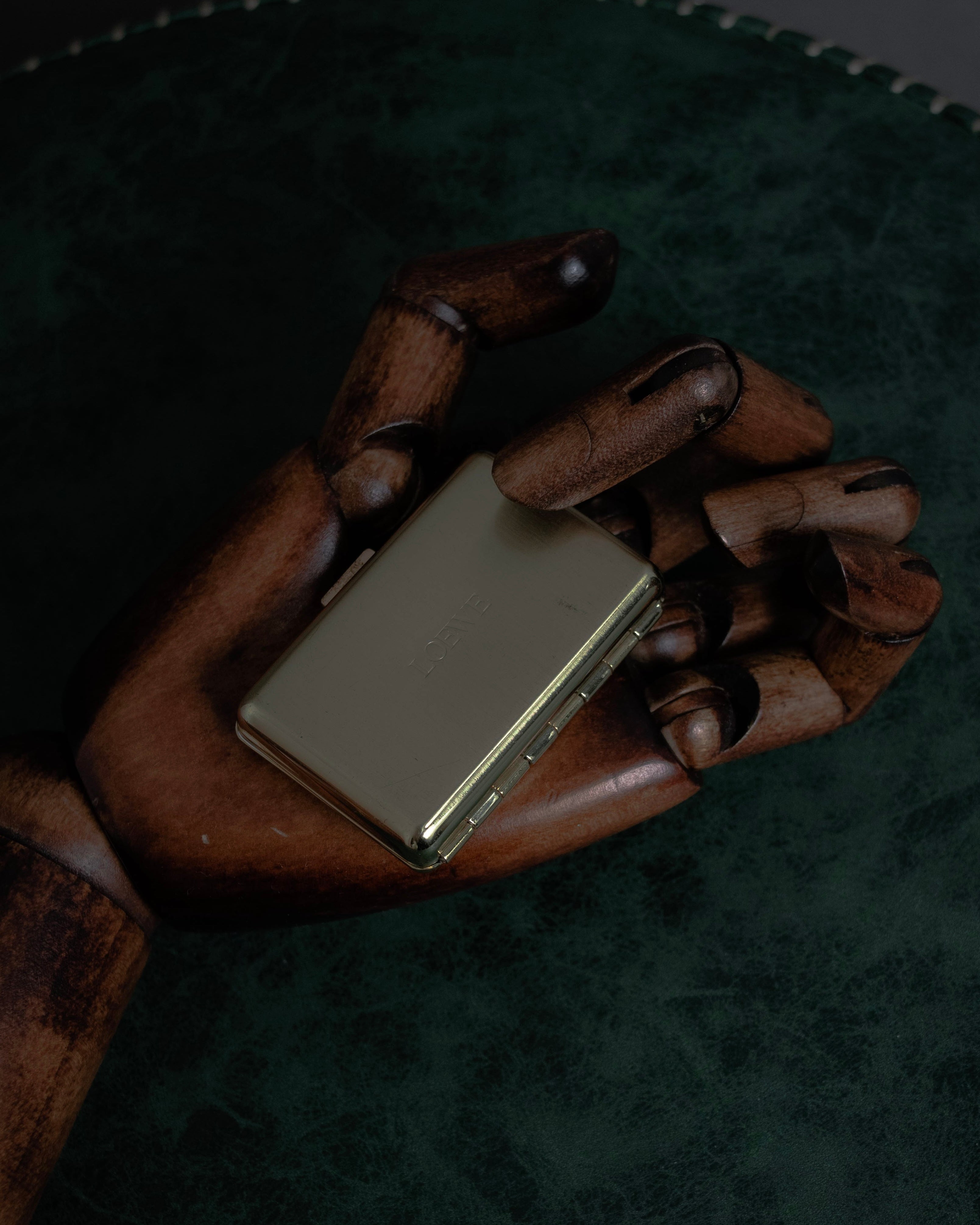 "LOEWE" Anagram logo design antique style accessory case