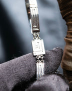 "Guy Laroche" Logo motif silver bracelet