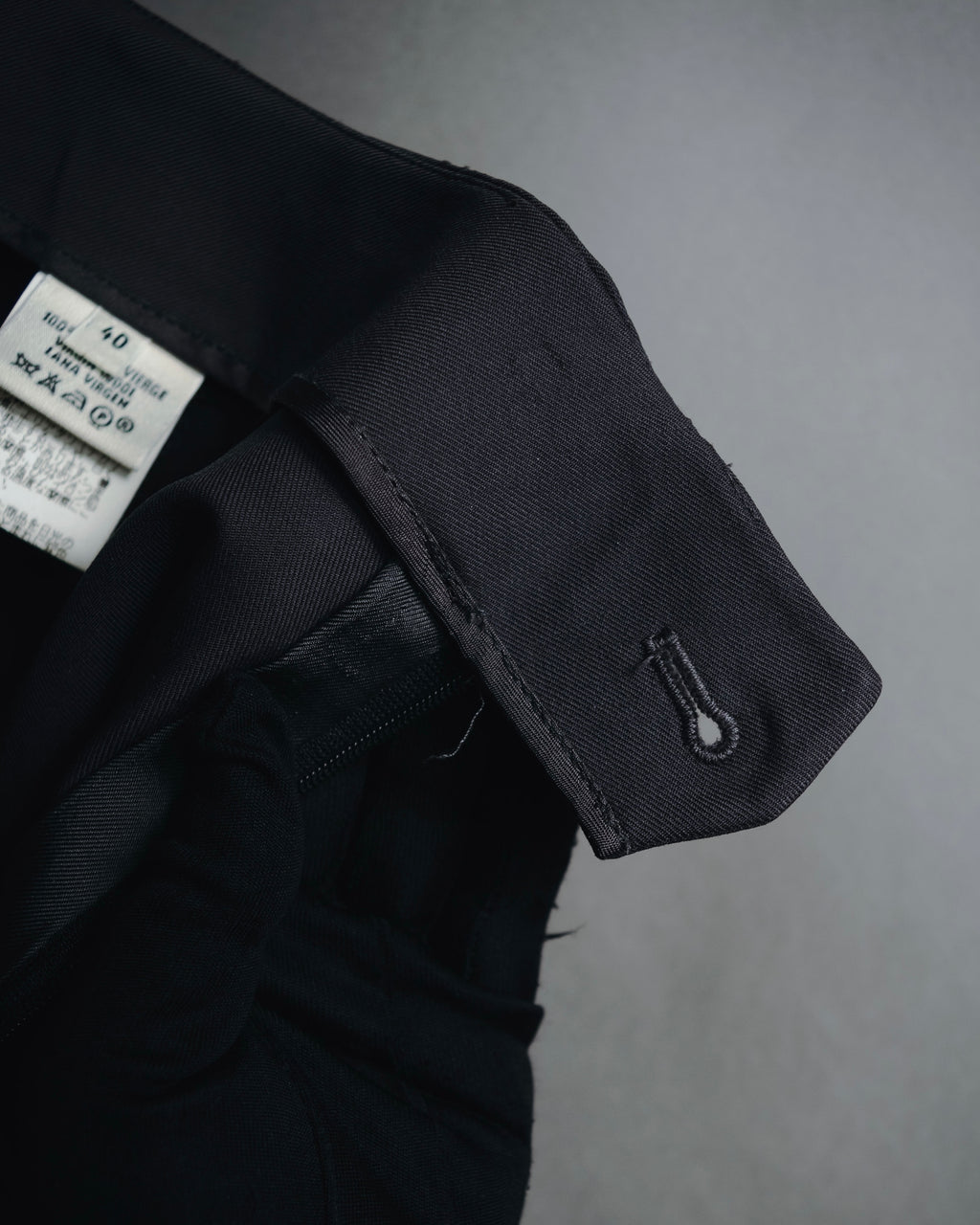 "HERMES" 90’s-00’s Margiela design minimal virgin wool slacks