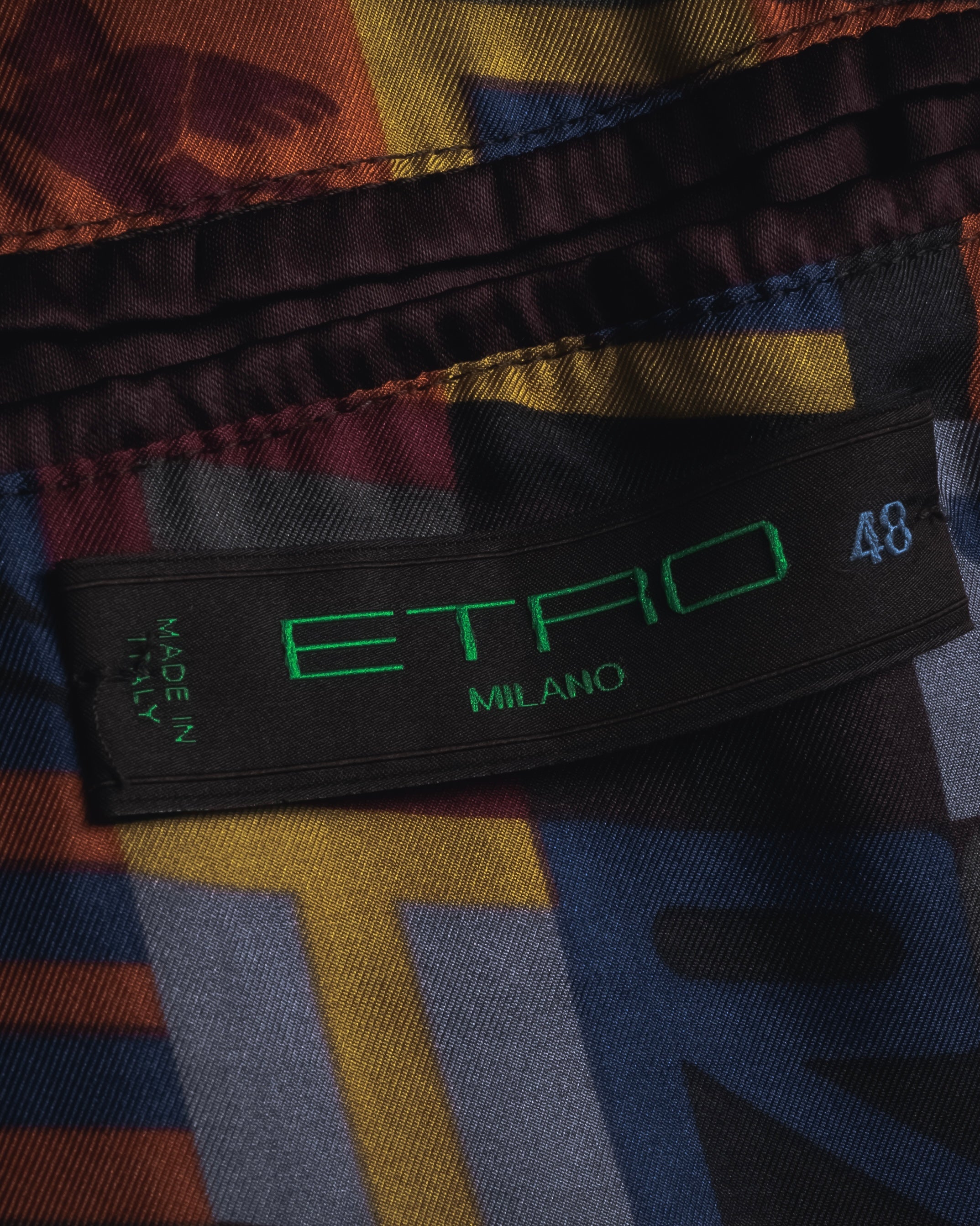 "ETRO" 08AW graphic-lined double-breasted coat