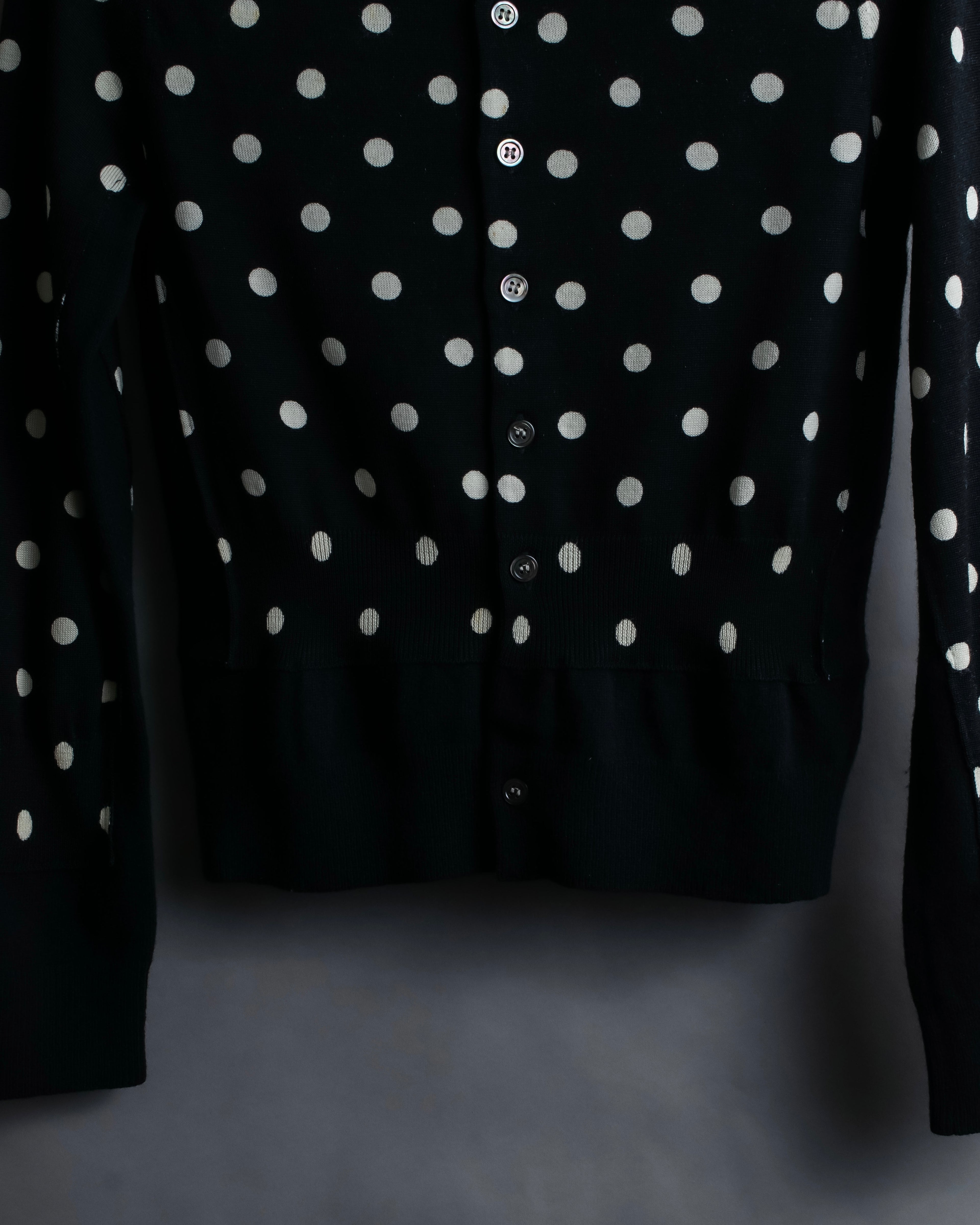 “Comme des Garçons Comme des Garçons“ Dot patterned wool knit cardigan